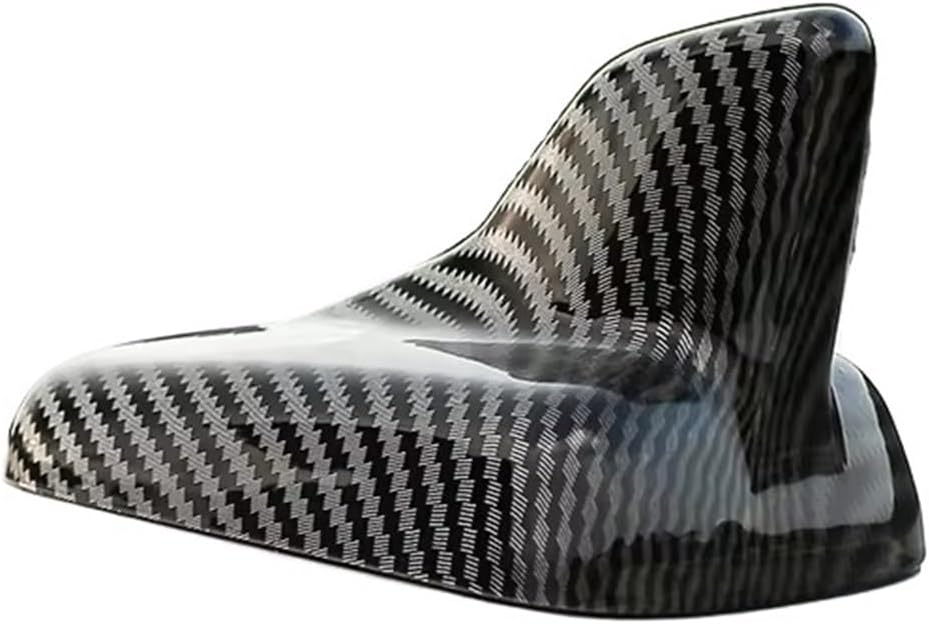Vehicle Shark Fin Trim Fit for A4 B9 A5 Q2 Q3 Q5L Accessories ABS Carbon Fiber Pattern Black Car Roof Shark Fin Antenna Cover Trim Carbon Fiber Shark Fin(Black)