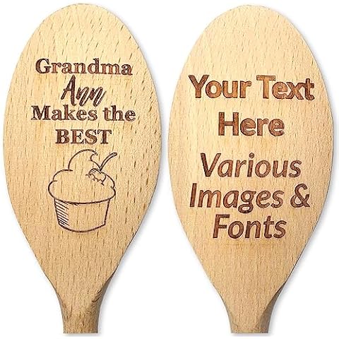Personalised Engraved Wooden Cooking Spoon Cover