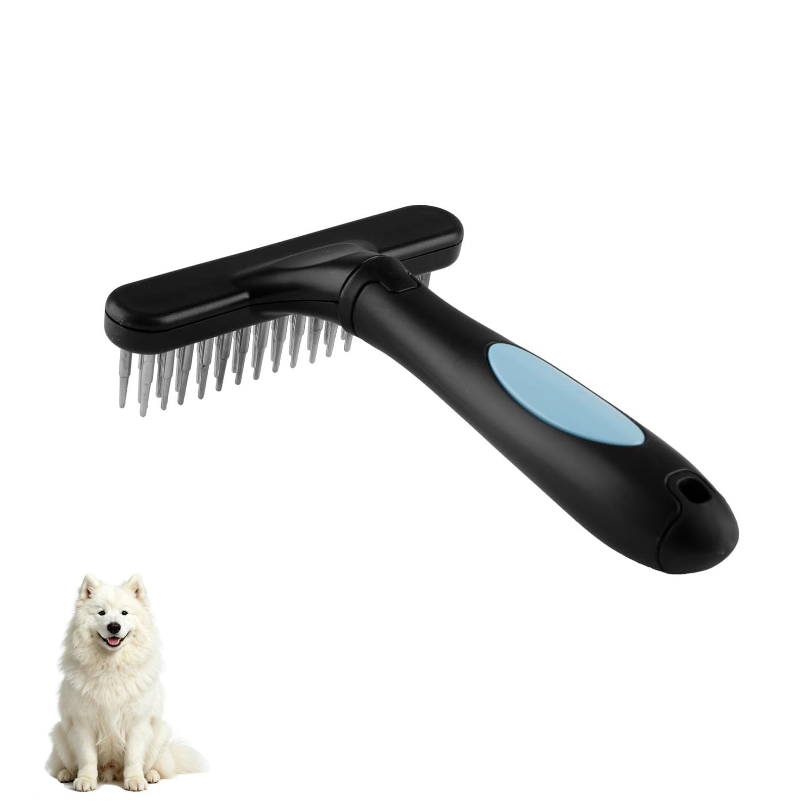 Carpet Rake & Fluffer for Fluffing, Pet Hair Removal & Stairs Carpet Brush