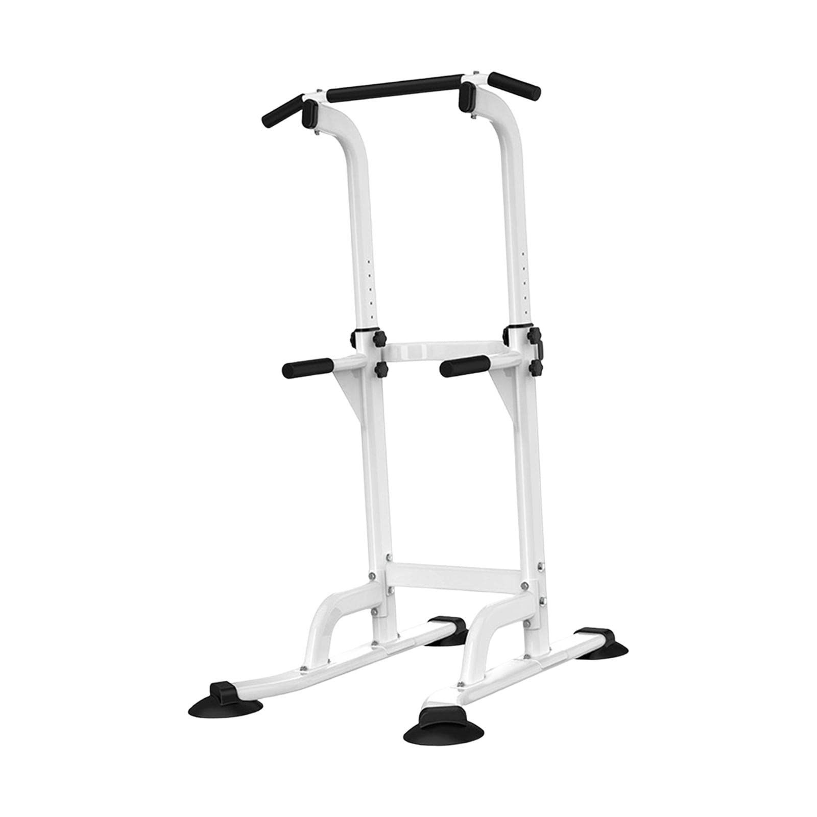 Colaxi Power Tower Dip Station, Height Adjustable Pull up Bar Stand, Horizontal Bar Sturdy Fitness Equipment for Household Strength Training, White-image-8