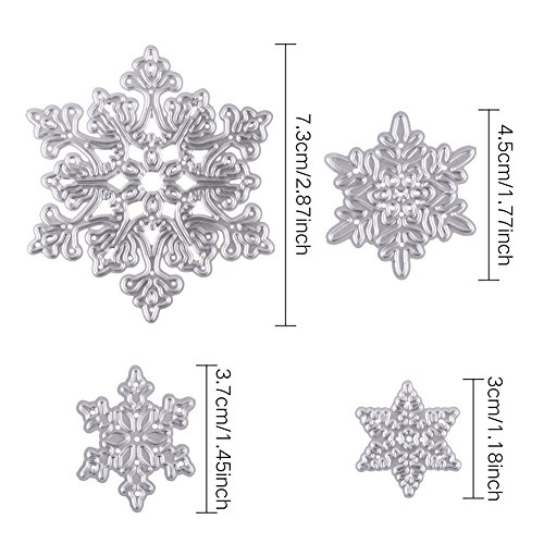 Decora Cutting Dies 4 Pcs Christmas Snowflakes Metal Stencil Template Mould Diy Scrapbook Album Paper Card Embossing Tool #TOP1