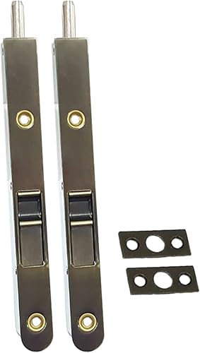 Miniatura 16 de QCAA Perno redondo de latón macizo, 6 ", latón macizo, negro mate, paquete de 2, fabricado en Taiwán