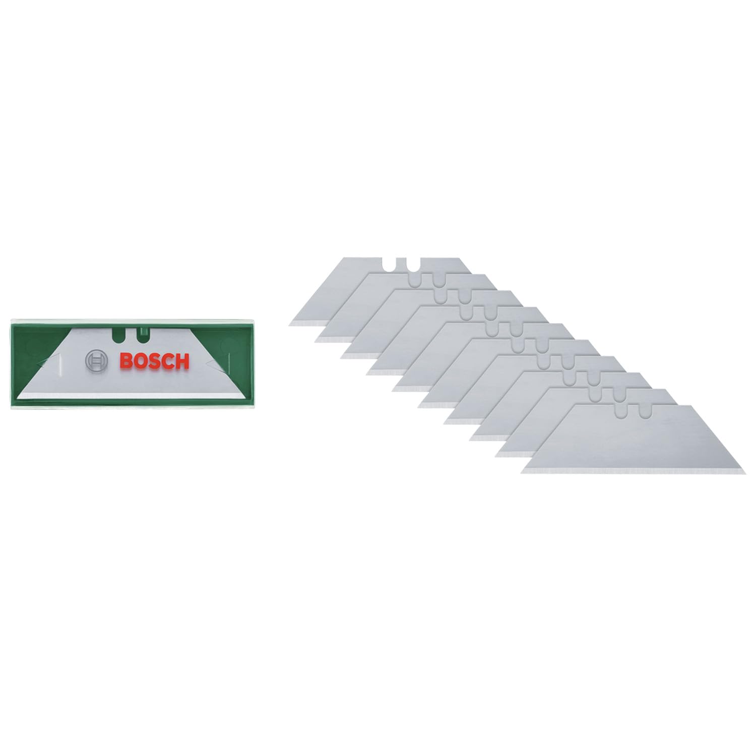 BOSCH Trapezoid Blades, 10-Piece | SK5 Steel Utility Knife Blades with Sharp Edge, Durable & Long-Lasting | Compatible with Standard Folding & Utility Knives | Blade Case Included-image-11