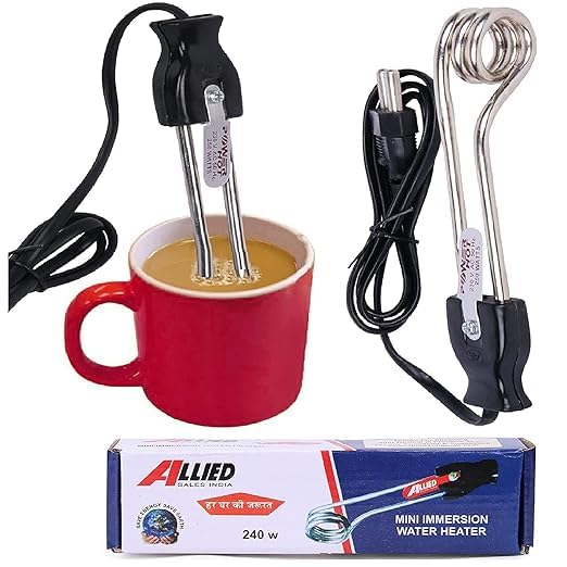 Allied sales Electric Mini Immersion Heater || For Tea, Coffee, Milk, Water, boiler || Wattage: 250 Watt || Color: Silver || (2)-image-12