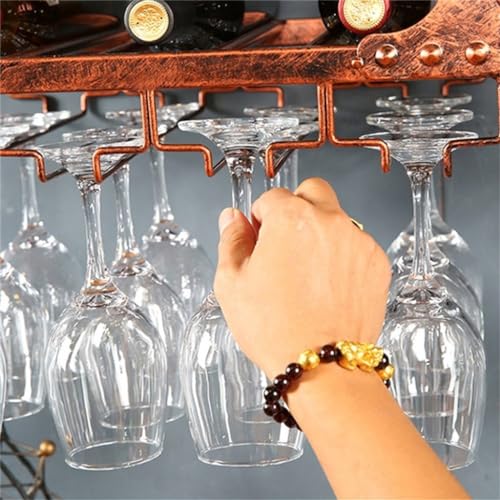 Soporte para botellas de vino metálico vintage doble capa miniatura 5