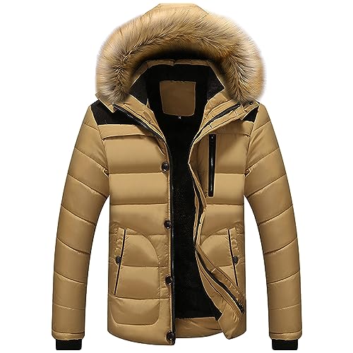 Parka chaude pour homme veste d'hiver coupe-vent à capuche