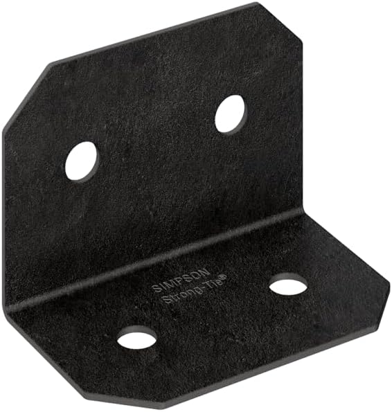 Simpson Strong-Tie APVA6 Outdoor Accents Avant Collection ZMAX, Black Powder-Coated 90° Angle for 6X (Pack of 12)