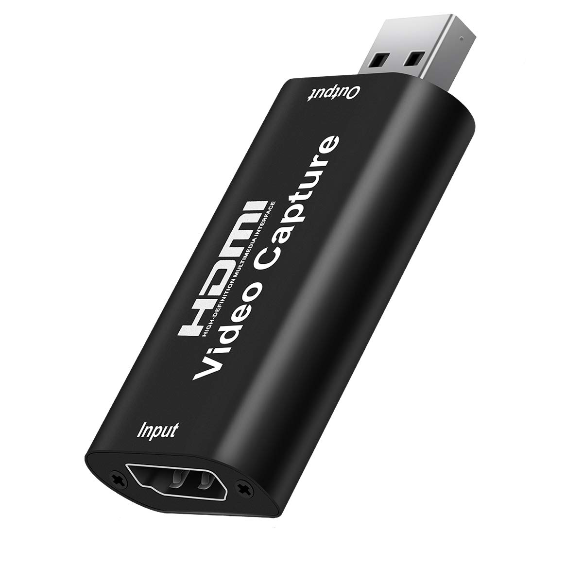 Microware Audio Video Capture Cards - HDMI to USB 2.0 - High Definition 1080p 30fps - Record Directly to Computer for Gaming, Streaming, Teaching, Video Conference or Live Broadcasting - Black-image-0