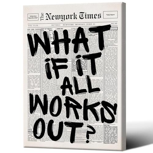 What If It All Works Out Canvas Wall Art, Black