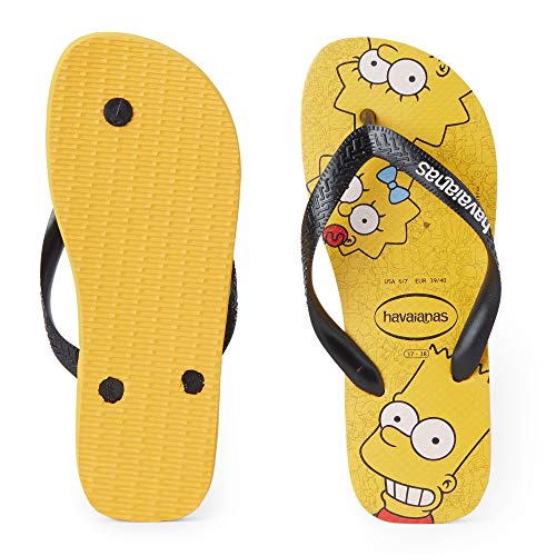 Chinelo, Havaianas, Simpsons, Amarelo Banana/Preto, 35/36, Adulto Unissex