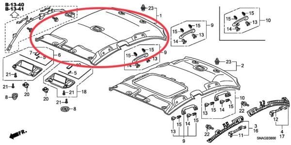 Amazon.co.jp: 純正 シビック FD1 FD2 ルーフライニング ルーフヘッド 