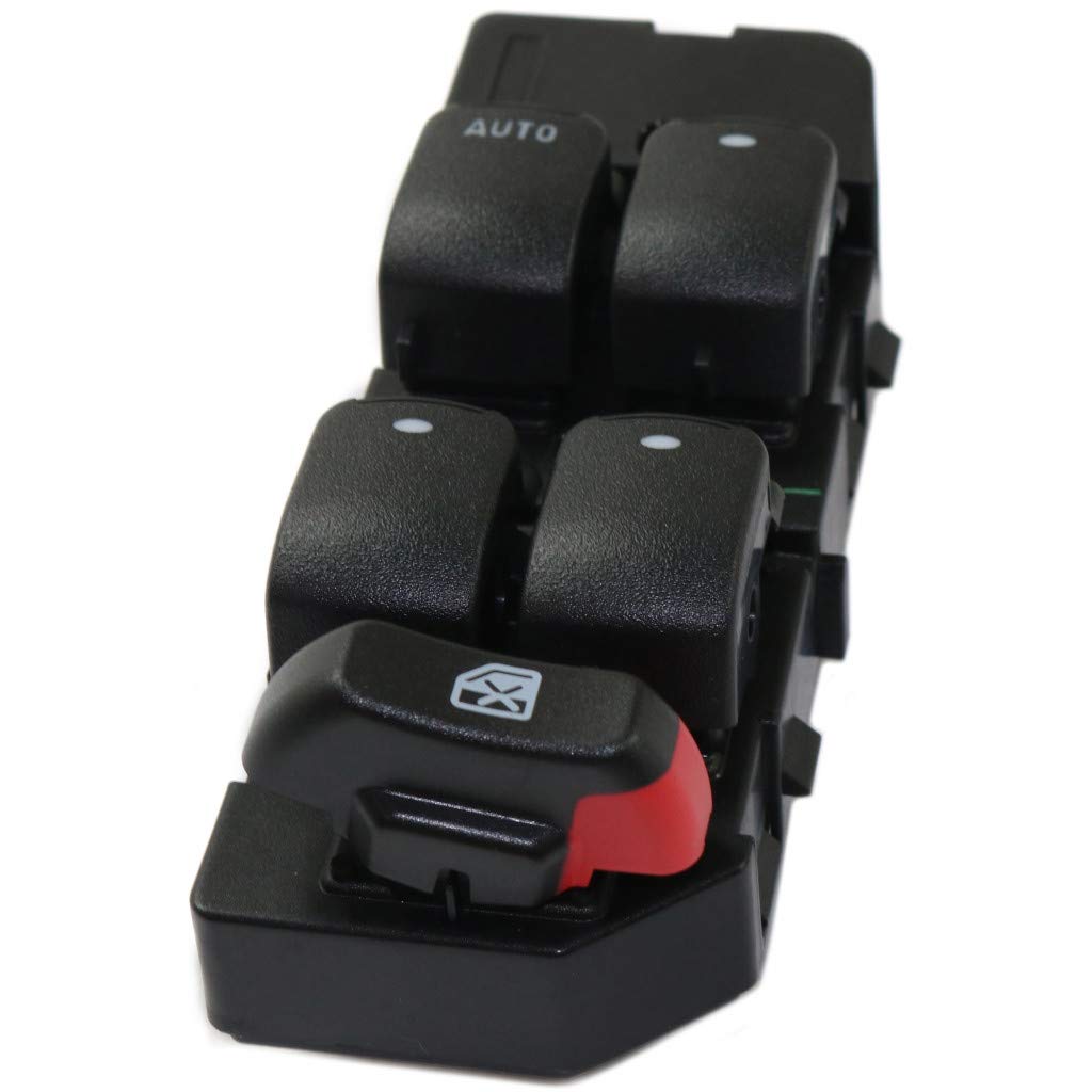 for Buick Lacrosse Window Switch 2005 06 07 2008 Driver Side | Front | Black | 5-Button | 12 Blade Terminals | 15852204 | 22626530