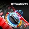 Multimeter with Clamp Meter NCV, Backlight, AC/DC Voltage/Current, Capacitance, Resistance, Diode, Continuity, Frequency Tests, Includes Case for Home & Automotive Use