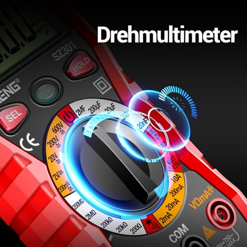 Image of ANENG Multimeter with Case,Ohm Volt Amp Meter,Digital Voltage Tester Measures DC AC Voltage,Current,Capacitance,Resistance,Continuity,Diodes,Electric Tools for Household Outlet,Automotive Battery Test