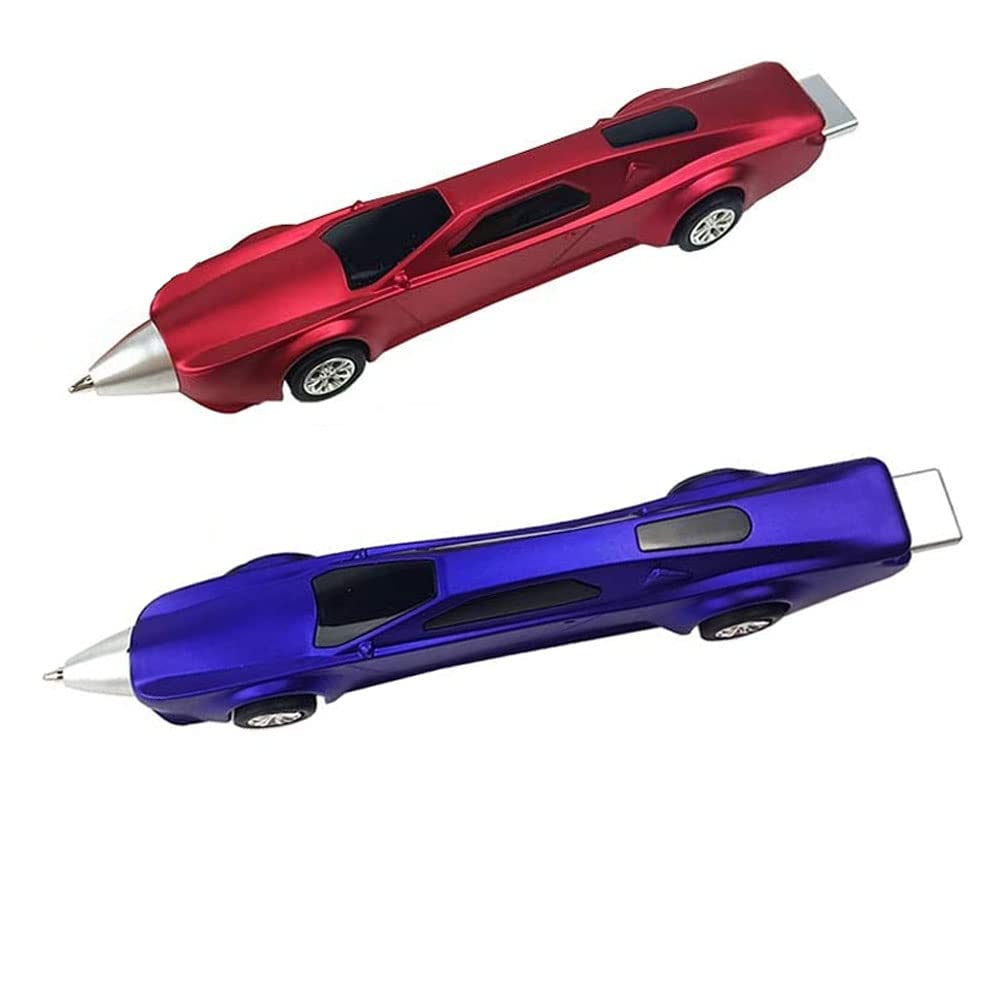 fun pens for kids novelty pens cute school supplies cool pens for teens race car party favors kids pens (Red/blue)