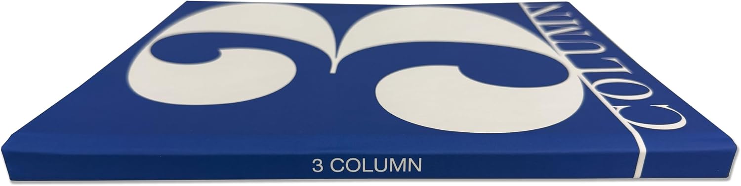 BookFactory 3 Column Book/Hardbound Columnar Notebook (Three Columns Columnar Book) Logbook - Soft Touch Laminate Hardbound, 100 Pages, 8.5'' x 11'' (Made in USA)