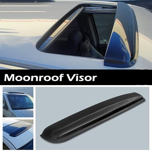 Boogadee Original 34Inch Universal Fit Rain Snow Guard Sun Roof Wind Deflector, 1Pc Tape-On Dark Smoke Tint Auto Moonroof Window Visor Rn88 #TOP1