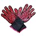 Shndhi Ofen Barbecue Grillhandschuhe Doppelseitiger Silikon-Hochtemperatur-Küchenofen BBQ Anti-Feuer-Widerstand Anti-Rutsch-Brennen Bratenofen Handschuh