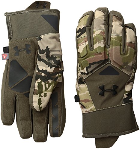 Under Armour Men's ColdGear Infrared Scent Control 2.0 Primer Gloves, Ridge Reaper Camo Ba (901)/Hearthstone, Small