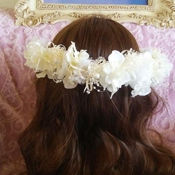 かすみ草花かんむり かすみ草で花かんむり・フラワークラウン・リース 作ってみた