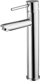 FJ319 ǀ Modern Kitchen Single Lever Handle Sink Mixer with Straight Spout, 52 x 300 x 156mm, Chrome
