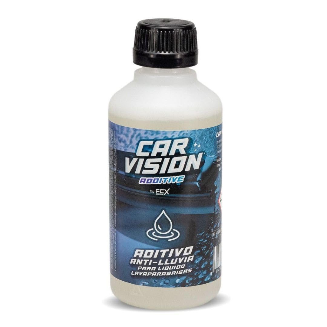 AutoFullCar Car Vision FullCarX - Additif anti-pluie pour essuie-glaces - 250 ml. - Hydrophobe - Compatible avec les lave-glace d'autres - Marques améliorent la visibilité des verres