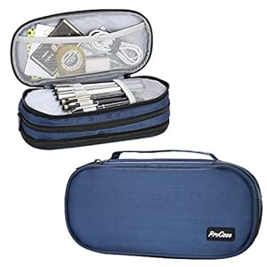 ProCase Briefpapier-organizer met Grote Capaciteit, Handige Pennenetui met Drie Compartimenten, Duurzame Etui voor…