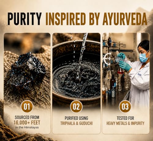 Image of Mahaveera Shilajit /Shilajeet Resin (20g) | Pure Himalayan Shilajit with Cordyceps, Ashwagandha & Safed Musli | 70% Fulvic Acid & 80 Minerals | Energy, Stamina, Strength & Vitality Support