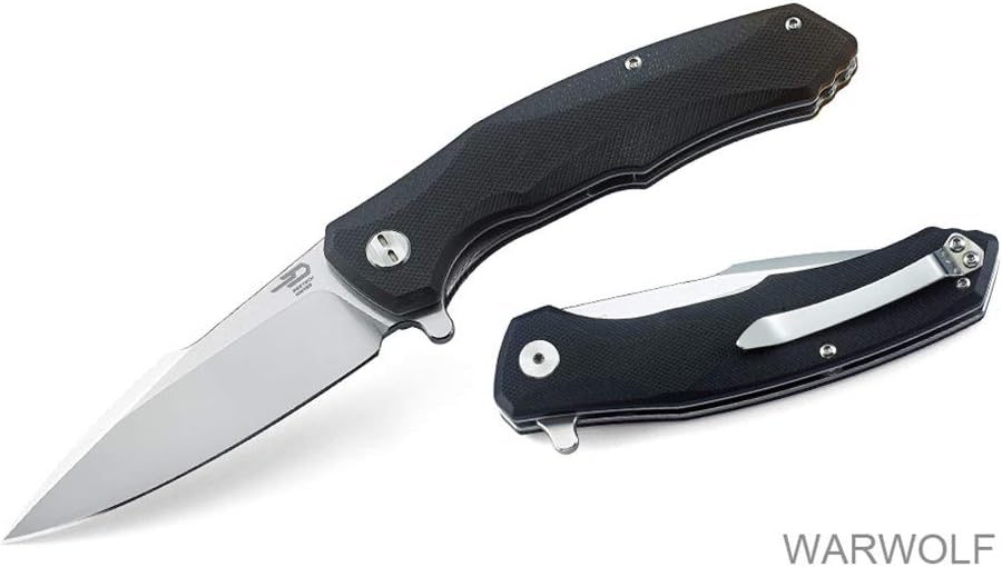 Bestech Knife Folder 3.5 in Plain Edge Blade G10 Handle Hunting-Folding-Knives