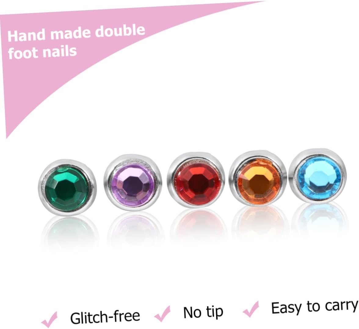 Hohopeti 50pcs Adorable Decorative Brads for Scrapbooking DIY Crafts and Card Making Easy to Use Handmade Nail Accessories