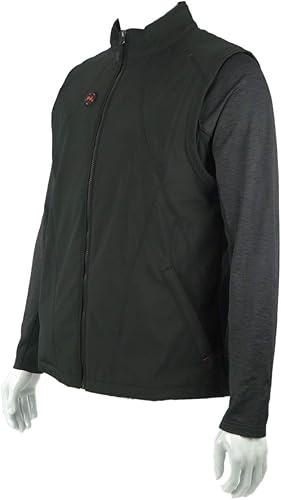 Miniatura 3 de Mobile Warming Fieldsheer - Chaleco térmico de doble potencia para hombre con 3 zonas de calor, color negro