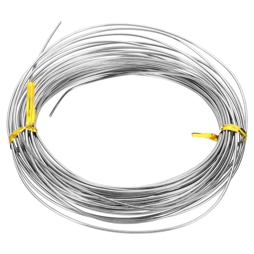 PATIKIL Soft Nickel Silver Wire, 16Gauge/1.2mm Diameter 10m/32.8ft Pure Craft Wire for Jewelry Making Beading Garden Plants