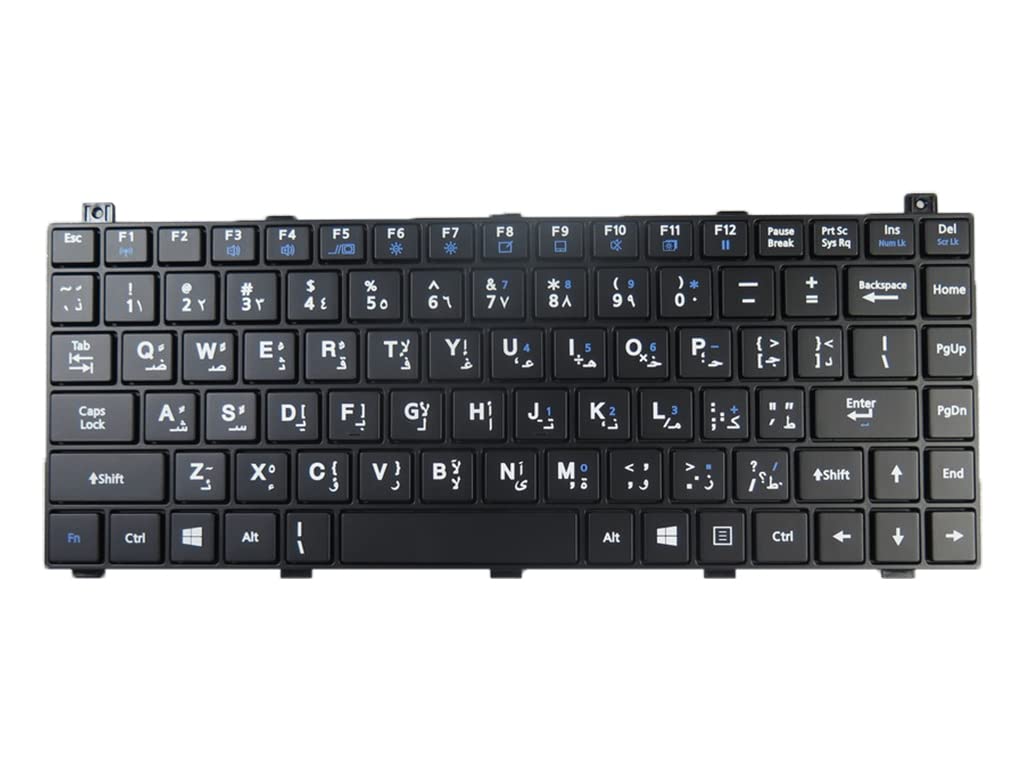 Notebook/Laptop NO Backlit Keyboard for GETAC V110 G6 V110 G7 V110G6 V110G7 Arabia AR with Black Frame New