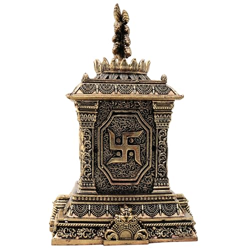 Image of Bhunes Brass Tulasi Maadam Tulsi Vrindavan Sacred Holy Basil Stand for Pooja Home Temple Decor