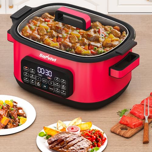 12-in-1 Multicooker, 6.5QT Programmable Slow Cooker Roaster Oven - Image 2