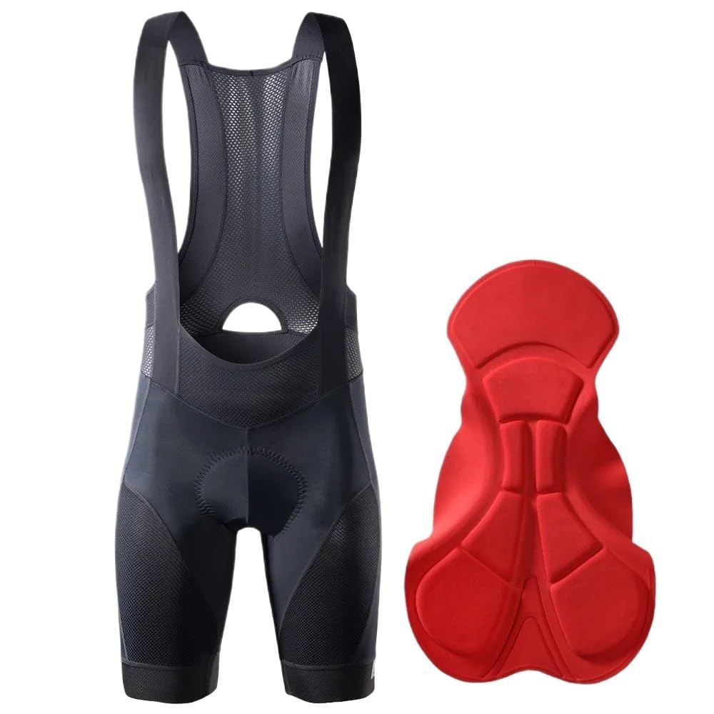 Genérico Culotte Ciclismo Hombre Pantalones Cortos de Ciclismo for Hombre, con Tirantes, Interfaz elástica, Acolchados for largas distancias, Mallas Ajustadas Pantalones Cortos de Ciclismo