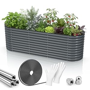Hofgarten QuickGrow XL Metall Hochbeet Anthrazit 260x80x78cm