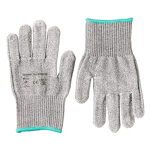 Preisvergleich Produktbild AmazonCommercial Innenhandschuhe für Erwachsene, für Arbeitshandschuhe, Goldsilk-Material, Schnittfestigkeit Stufe 5 / D, für Mechaniker, Gartenarbeit, Bauarbeiter, Gr. M, 1 Paar