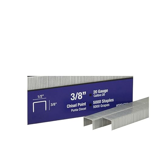 Duo Fast Type 5012C - Grapa galvanizada calibre 20, corona de 1/2 pulgada x 3/8 pulgadas de largo, paquete de 5000