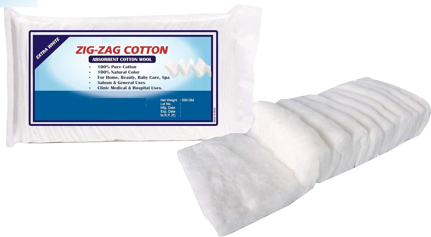 100% Pure Cotton Wool 500gm Absorbent Soft White Medical Grade for Beauty Baby Care Salon Spa First Aid Makeup Removal Skin Friendly Cotton Roll-image-17