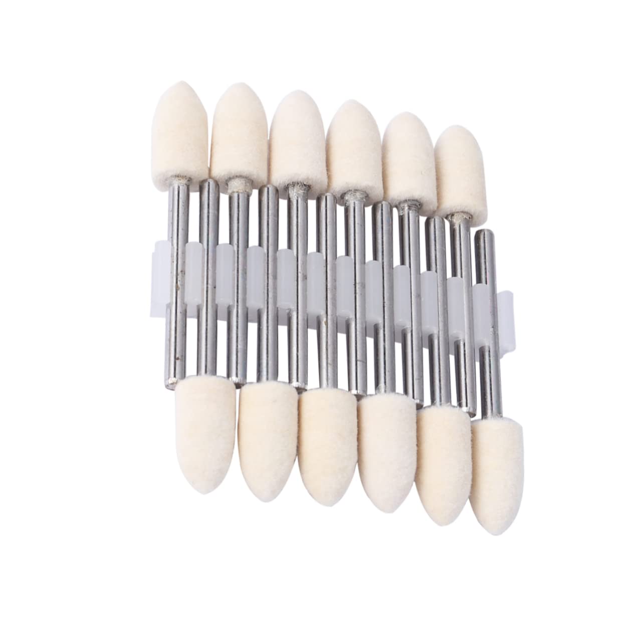 NAMOARLY 12 Pack Mandrel Mounted Felt Point Polishing Tool Abrasive Heads for Scrubber for Drill Conical Felt Point