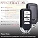MechanMagic Key Fob Remote Replacement Fits for Honda Civic 2018-2021/CR-V 2017-2022/Pilot 2016-2021 KR5V2X(V44) Smart Proximity Keyless Entry Remote Control 47 Chip 72147-TG7-A11 72147-TLA-A01/A02