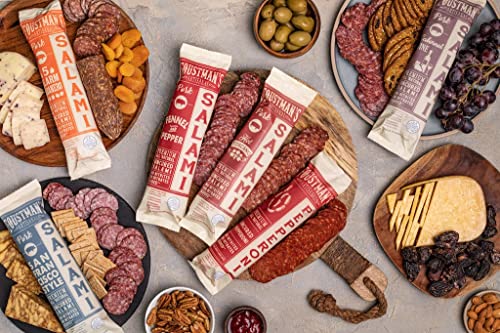 Foustman's Salami Mix Variety Artisanal, Includes Nitrate-Free, Naturally Cured, Gluten-Free, Dairy-Free, Pack Of 6 Salamis #TOP2