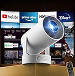 Philoent Portable Projector with [2026 Upgraded] HiFi Speaker [Built-in Apps & 1080P] Lower Noise mini Projector Wi-Fi Support auto Keystone 270° Rotatable Big Screen Lightweight iOS/Android
