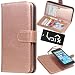 Urvoix For Apple iPhone 6 Plus / 6S Plus (5.5''), Wallet Leather Flip Card Holder Case, 2 in 1 Detachable Magnetic Back Cover iPhone6 Plus / iPhone6S Plus (NOT for iphone6) (Rose Gold)