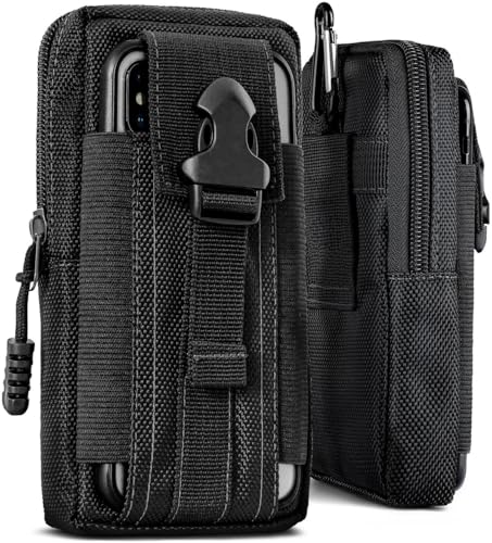 Sac banane en nylon avec mousqueton housse BQ Aquaris X Pro noire