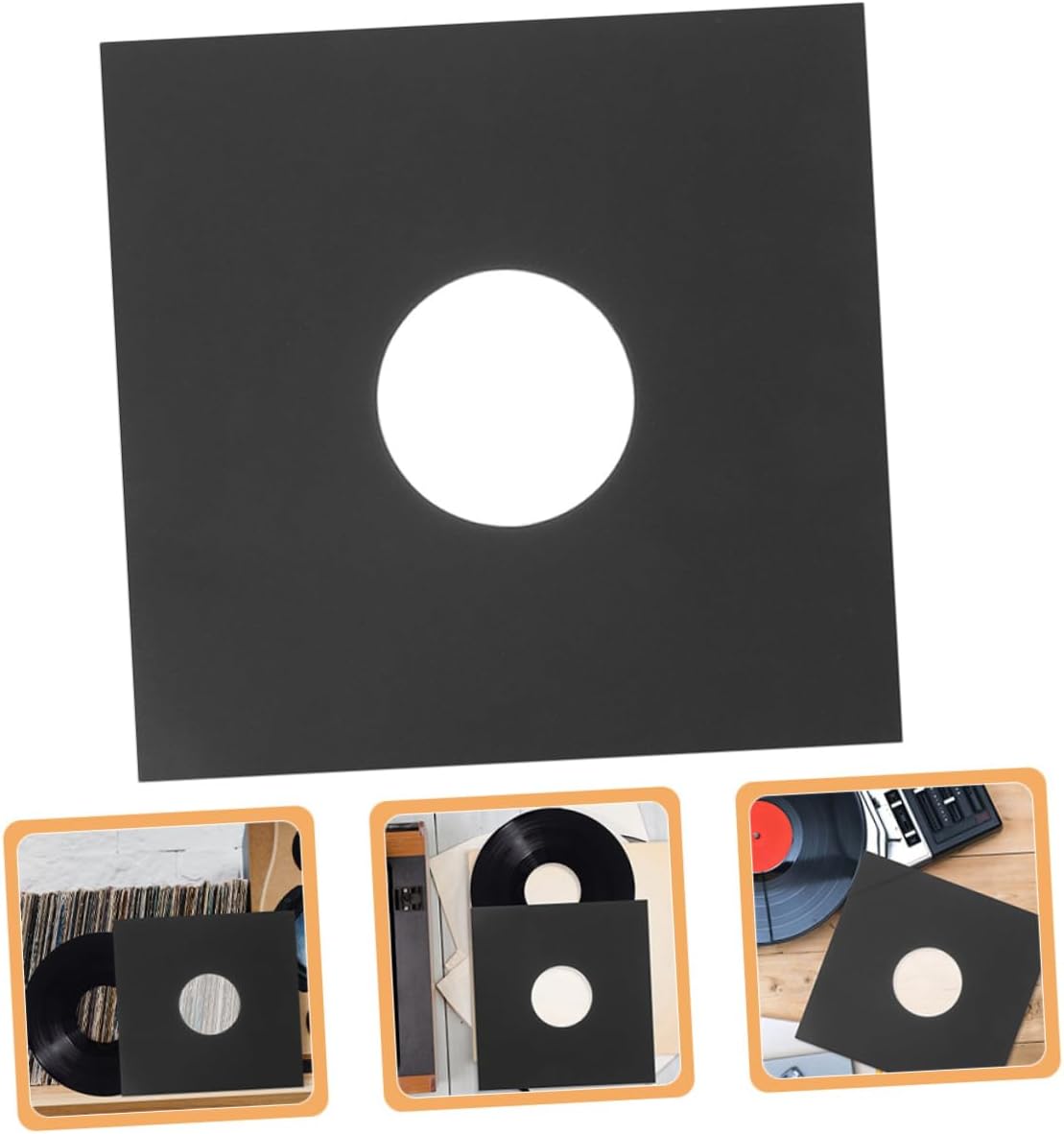 MAGICLULU 4pcs Vinyl Record Outer Sleeves Record Sleeves Protective Cover for Albums Simple Design