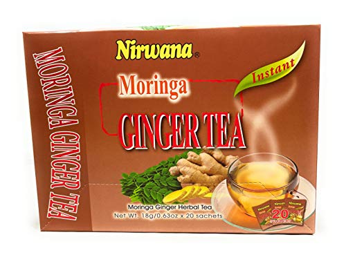 NIRWANA MORINGA GINGER HERBAL TEA 10 SACHETS 24 BOX MASTER CASE