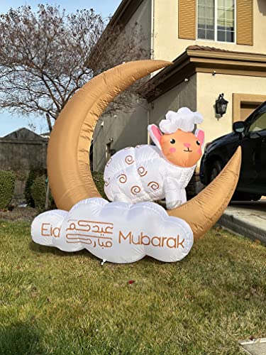 Inflatables Outdoor/Indoor Yard Decorations For Muslim/Islamic Holidays, Inflatable Ramadan & Eid Mubarak, Sheep For Eid Ul Adha, Mosque/Masjid, & Muslim Boy & Girl (Sheep For Eid Ul Adha) #TOP3