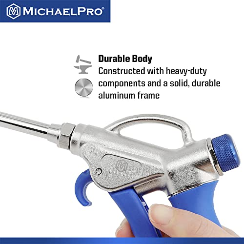 MichaelPro MP019004 2-Way Air Blow Gun | High-Pressure Debris Remover, Extra Long Nozzle for Narrow and Hard-to-Reach Spaces - Thumbnail 7